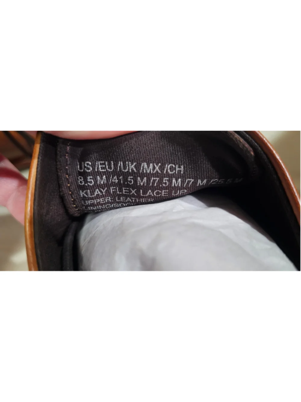 Mens Kenneth Cole Reaction Klay Flex Lace Up Brown Dress Shoes size 8.5 M